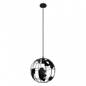 Distribuidor - Lâmpadas Diversas | Colgantes Moderno | COLGANTE ORBE 1XE27 NEGRO REGX30X30 CM Ref: 152193009